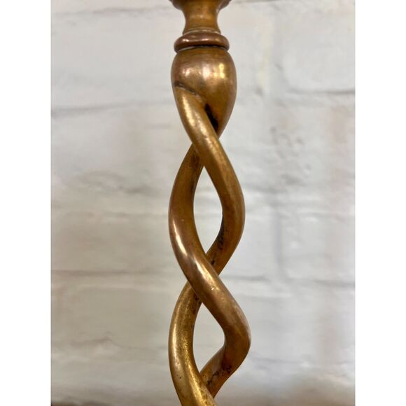 Twisted Brass Candle Holders, Vintage Matching Candlestick Holders - Picture 8 of 11